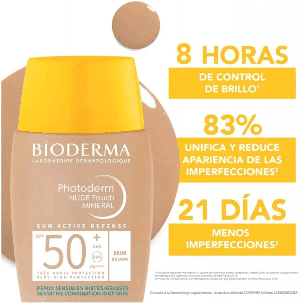 Detalle 2 de Bioderma Photoderm Nude Touch SPF50+ Color Muy Claro pack ahorro 2x40 ml