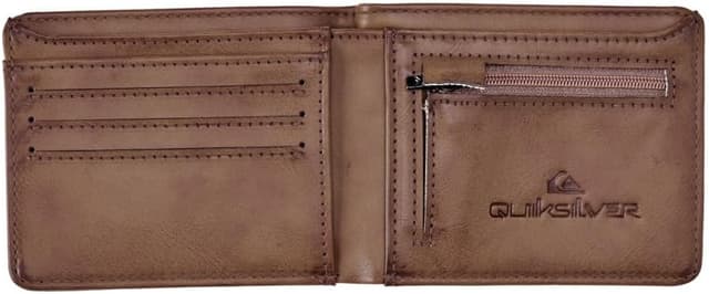 Detalle de Quiksilver Slim Rays – portefeuille de voyage homme à double pli avec compartiments cartes et poche zippée