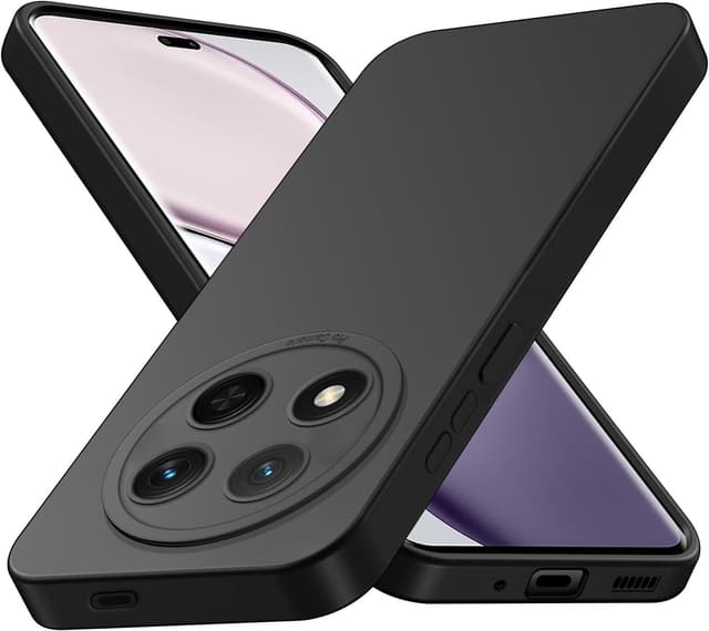 Detalle de Tenphone coque souple en silicone/TPU pour Honor Magic 7 Lite 5G (noir mat) avec protection de caméra