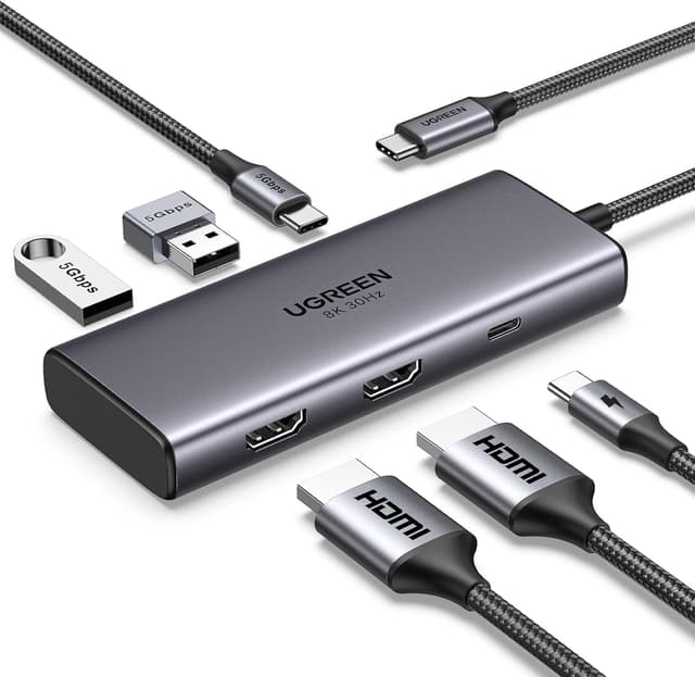 Detalle de UGREEN Revodok 206 USB C Hub 100W