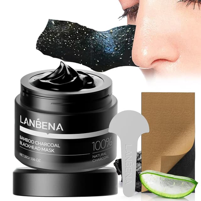 Detalle de LANBENA Upgraded 2.0 Bamboo Charcoal Nose Strip, 60 pcs