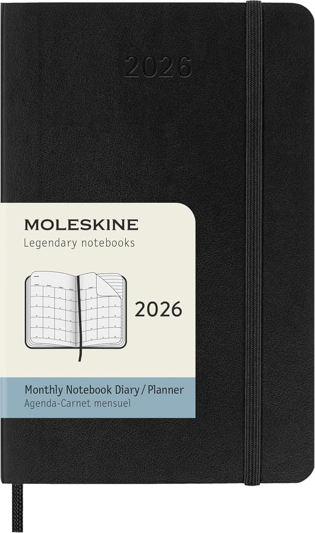 Detalle de Moleskine Monthly Planner Agenda Mensile 2026 12 Mesi