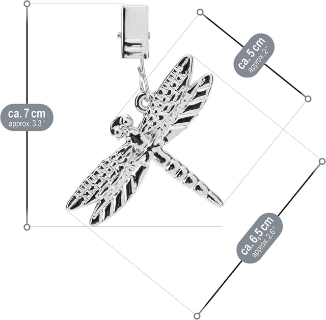 Thumbnail 5 de com-four® Pesos para manteles 35 g libélula y mariposa