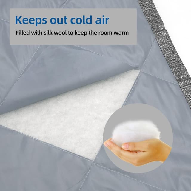 Detalle de Wärmeschutzvorhang mit Magnet 190 cm