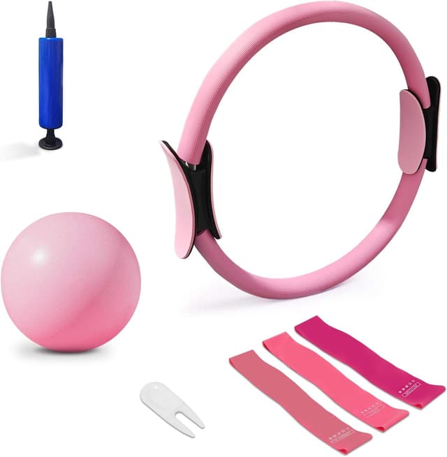 Imagen de Magic Circle Pilates Ring Set with 40 cm ring and 9" ball 🧘♀ en OfertitasTOP