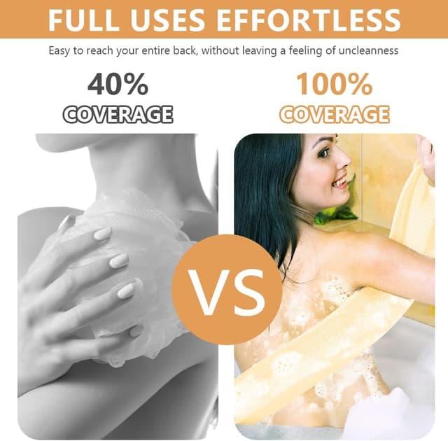 Detalle 1 de LOPHE Scrubber per la schiena: panno esfoliante elastico per doccia e bagno