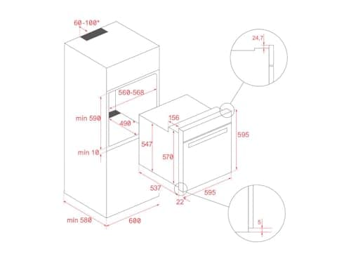 Thumbnail 6 de Teka NEO HSB 6150 SS: horno multifunción 60 cm con HydroClean ECO y guías telescópicas Plus Extension