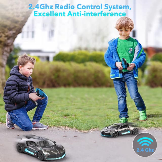 Detalle de MIEBELY Bugatti Divo 1/16 Scale RC Car (2.4Ghz, 12Km/h) with Headlight, Proportional Trigger Control