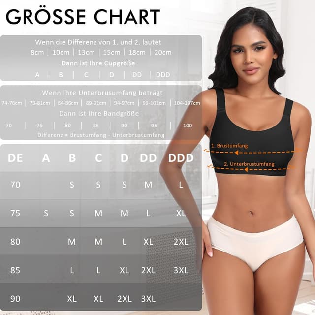 Detalle 2 de Nahtloser BH Damen ohne Bügel, Soft Komfort