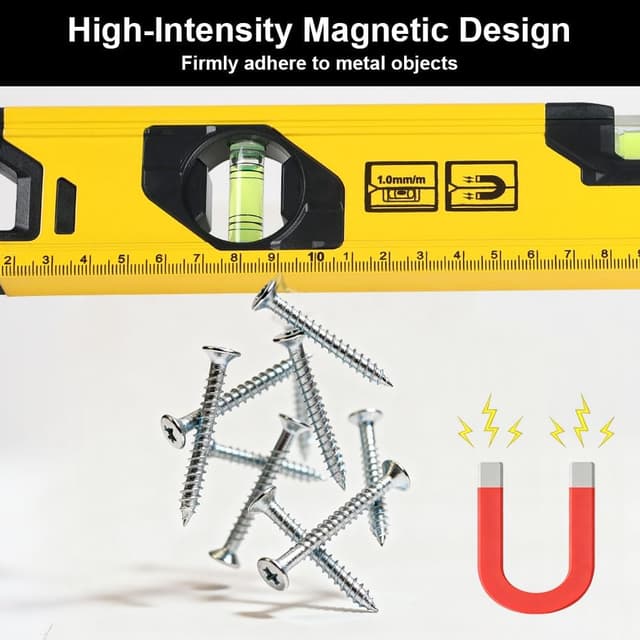 Detalle de Niveau à bulle magnétique Flintronic 400 mm avec 3 fioles (180°/90°/45°)