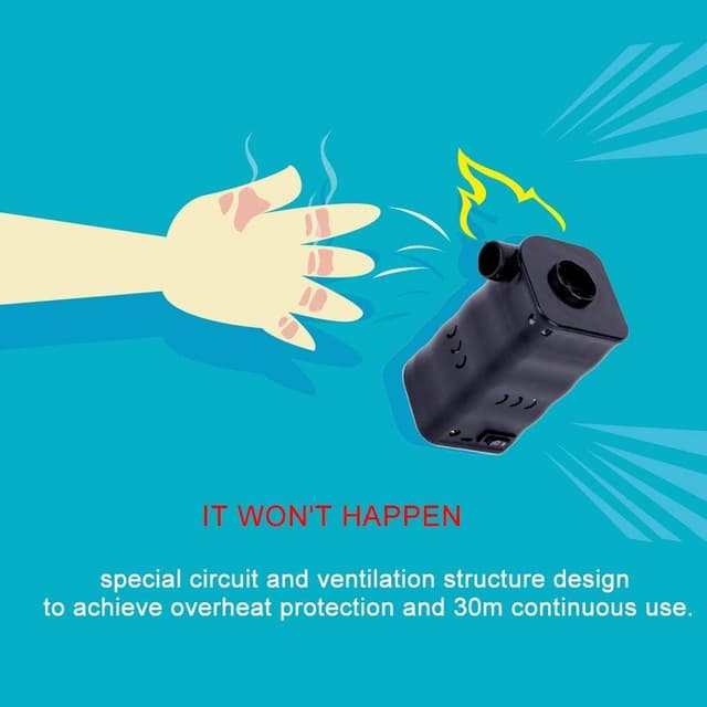 Detalle de Woowind Kona Air Rechargeable Electric Pump (4.5kPa) for Inflatables – with 5 Nozzles