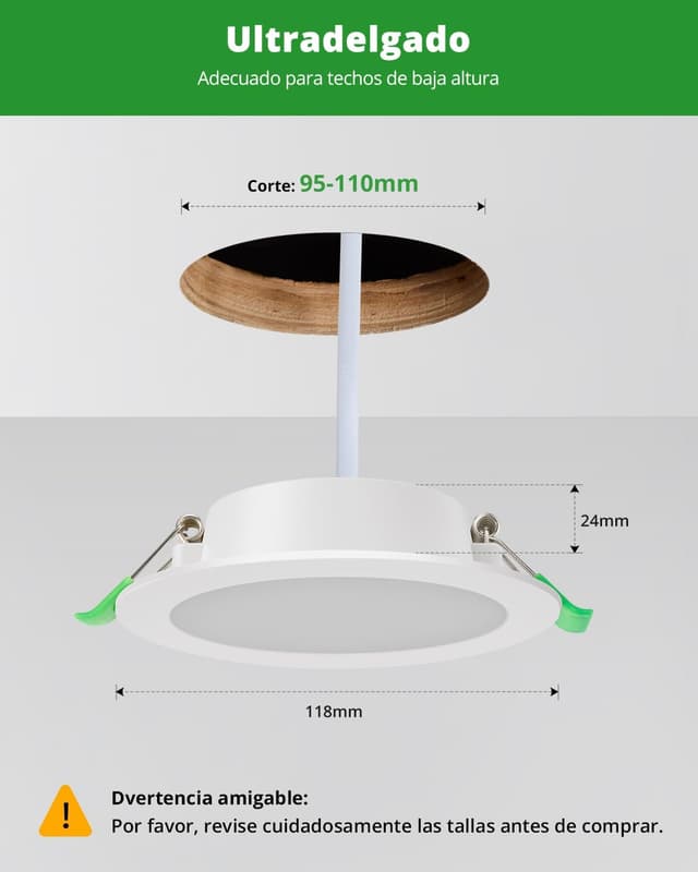 Imagen de HOMEOW 12 Pack Downlight LED 7W 6000K en OfertitasTOP
