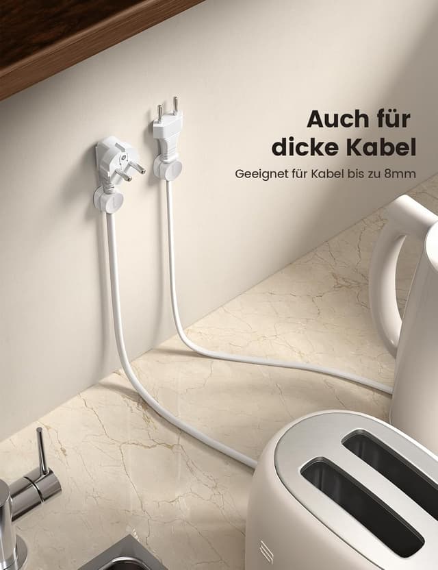 Detalle de Lamicall Kabel Clips 6er Set Kabelhalter Selbstklebend