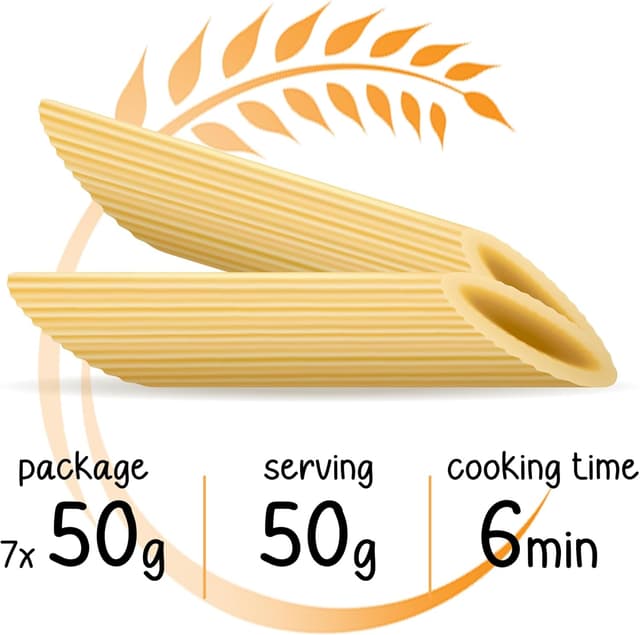 Detalle de Pasta proteica keto Lineadiet penne chetogeniche 7 monoporzioni da 50 g