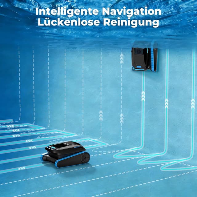 Detalle 2 de BOTLUXE PC20 Poolroboter (2026 Upgrade) mit App-Steuerung, Boden-, Wand- & Wasserlinienreinigung für Pools bis 170 m²