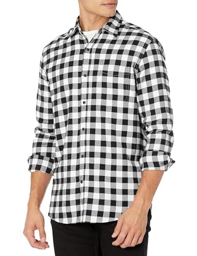 Imagen de Amazon Essentials Camisa de franela Negro cuadros vichy S en OfertitasTOP
