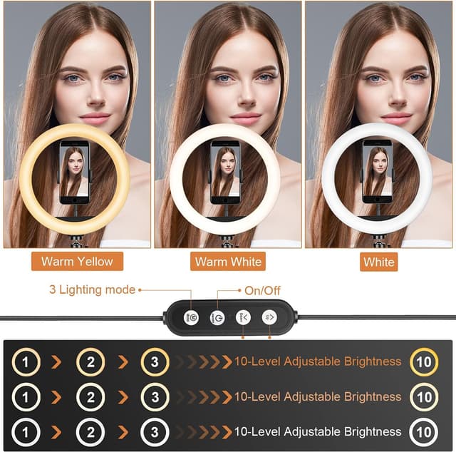 Thumbnail 4 de UPhitnis Aro de Luz 10" con Tripode y Control Remoto