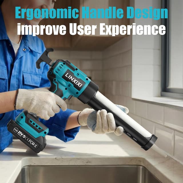 Detalle 2 de Akku Kartuschenpresse kompatibel mit Makita 18V (inkl. LED, regelbare Geschwindigkeit, Anti-Tropf)