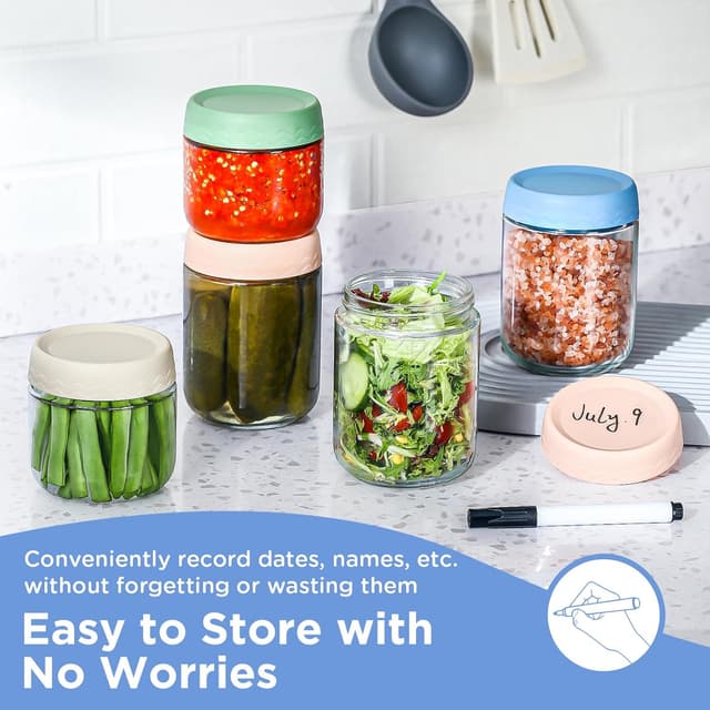 Thumbnail 4 de DRKIO Overnight Oats Glass Jars 16 oz 🥣