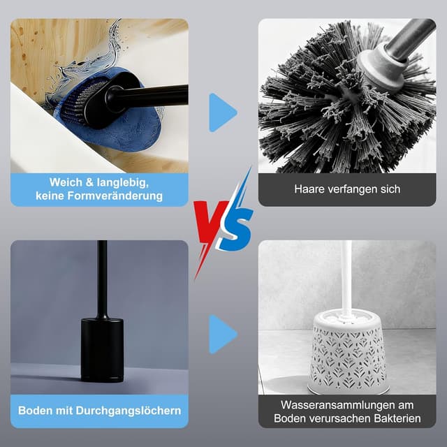 Thumbnail 5 de Escobilla de baño de silicona con montaje en pared