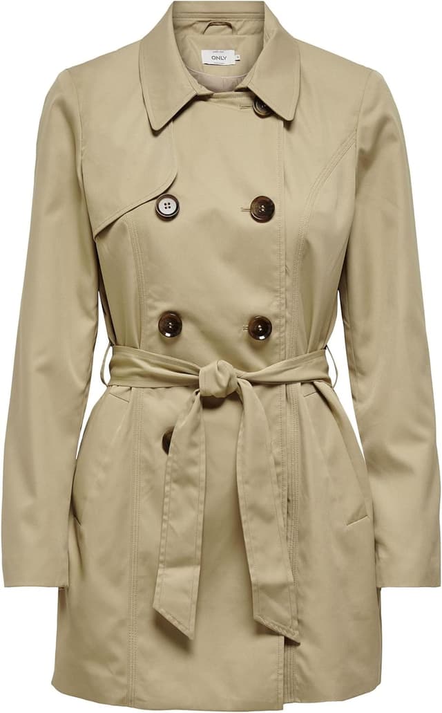 Detalle de ONLY Female Trenchcoat ONLVALERIE Trenchcoat – Damen-Trenchcoat mit Reverskragen