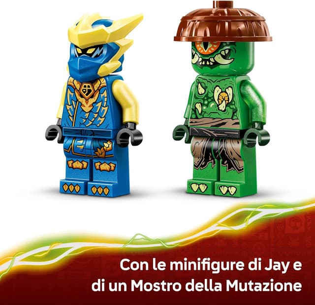 Detalle de LEGO NINJAGO 71853 Duello con il Drago-Mech di Jay – set con 2 action figure, 2 minifigure e armi