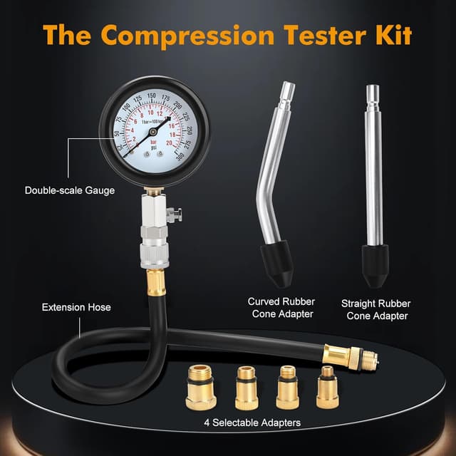 Detalle 2 de BETOOLL HW0130 8pcs Compression Tester Kit for Petrol Engines