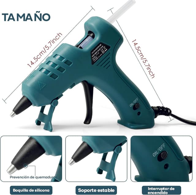 Detalle de Mini Pistola de Silicona 50W para manualidades