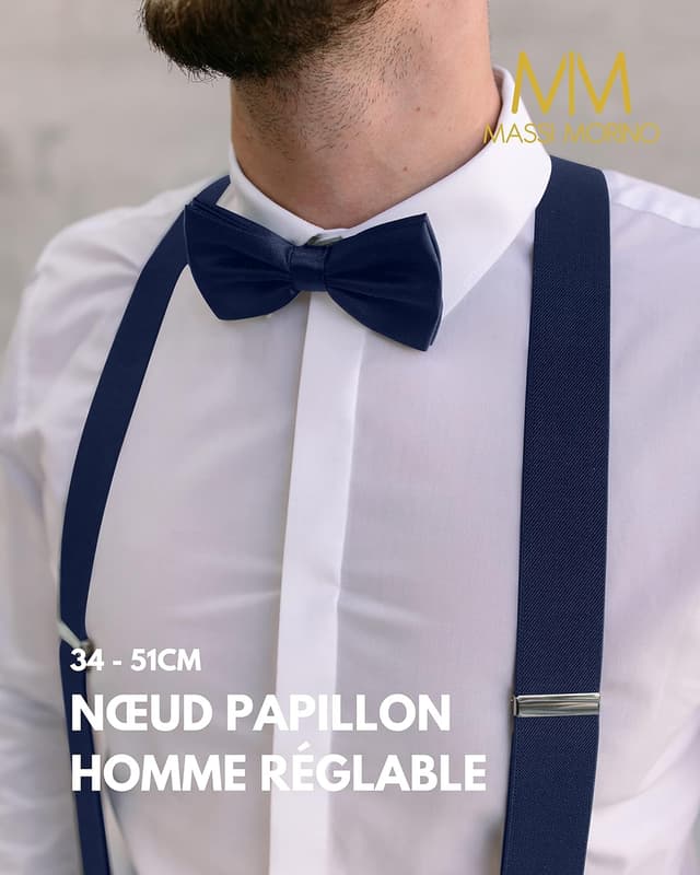 Thumbnail 1 de Massi Morino Bretelles avec noeud papillon