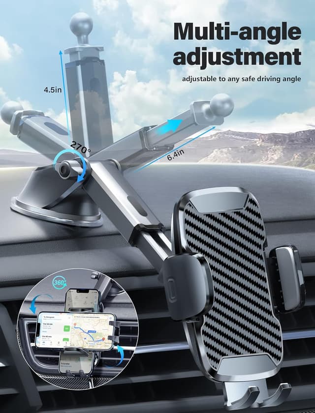 Detalle 2 de Tsryrlr Soporte Móvil Coche 360°