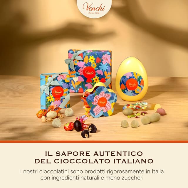 Thumbnail 6 de Venchi uovo di cioccolato in latta apribile (77 g) con 7 ovetti assortiti senza glutine