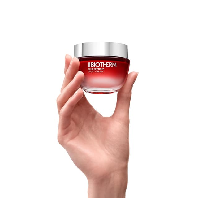 Detalle 2 de Biotherm Blue Peptides Uplift Cream – straffende Anti-Aging Tagescreme mit Kollagen-Peptiden (50 ml)