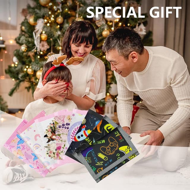 Detalle 2 de Aucuu Motiv Brustbeutel & Kinder-Geldbeutel mit Sicherheitsschnalle (Dinosaurier) – dreifach faltbar