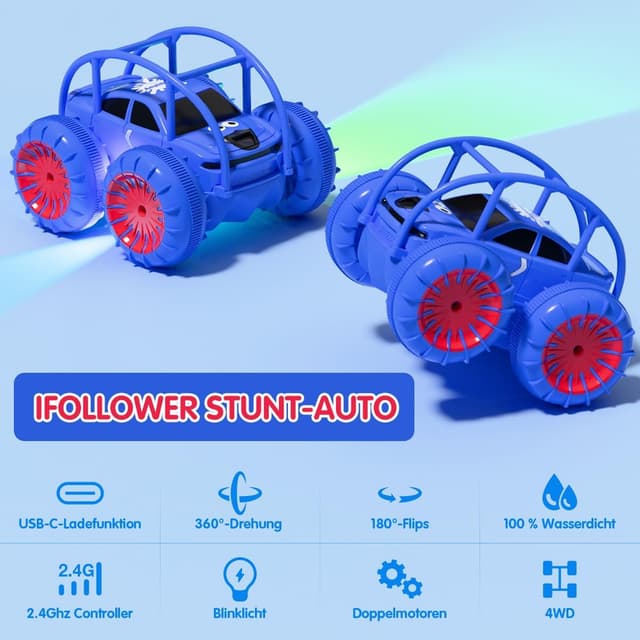 Detalle 2 de ifollower Ferngesteuertes Amphibien-Monstertruck 4WD