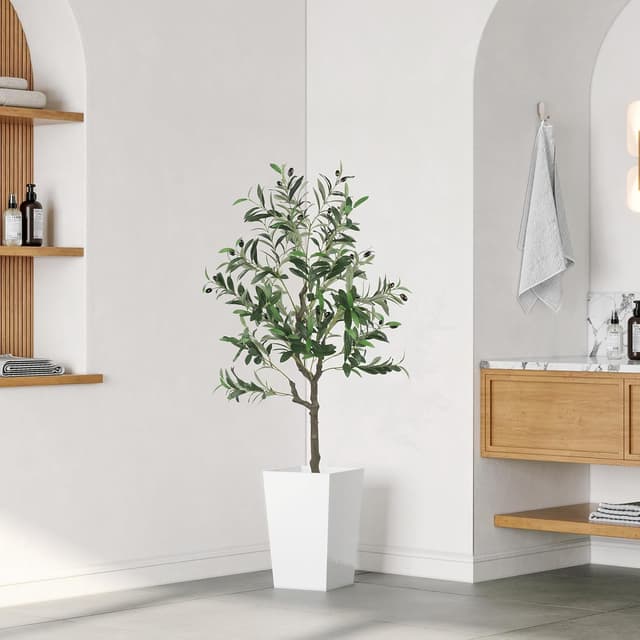 Detalle 2 de YOLEO 4FT Artificial Olive Tree, 120cm