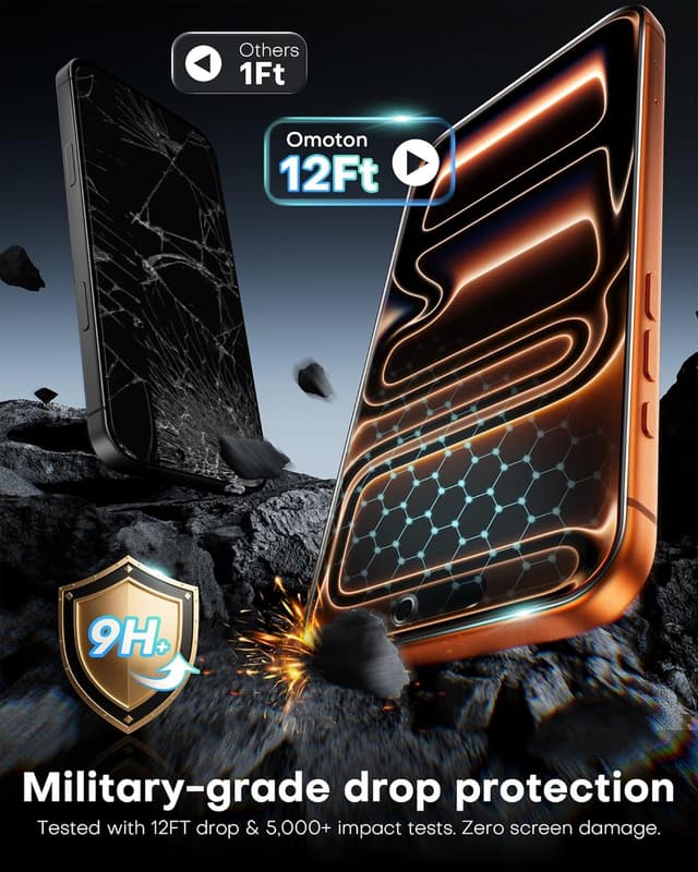 Detalle 2 de OMOTON Privacy Screen Protector 2-Pack