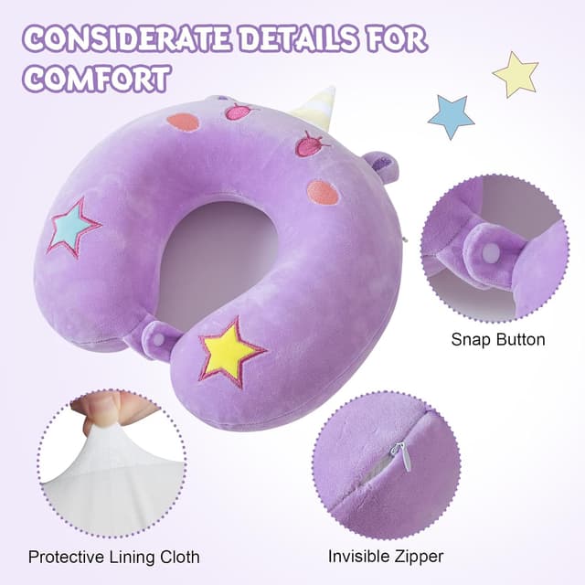 Detalle de Kids travel pillow memory foam 360°