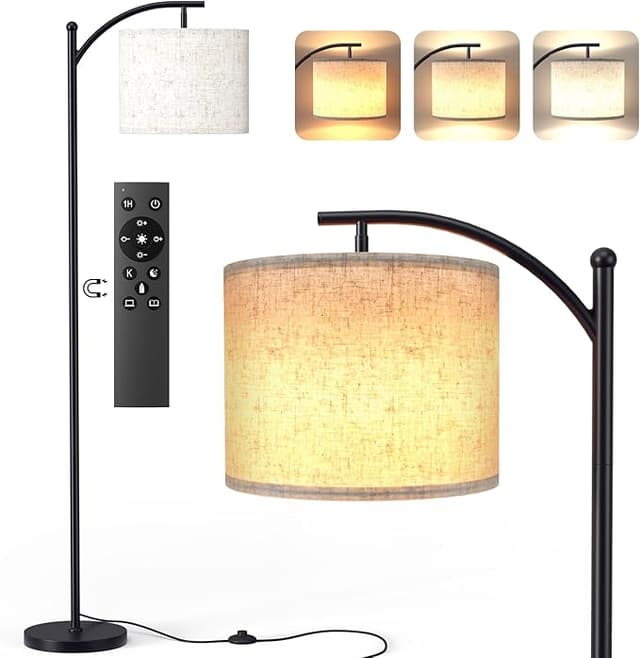 Imagen de Lampara de Pie Salon LED Regulable 160cm 💡 con Control Remoto en OfertitasTOP