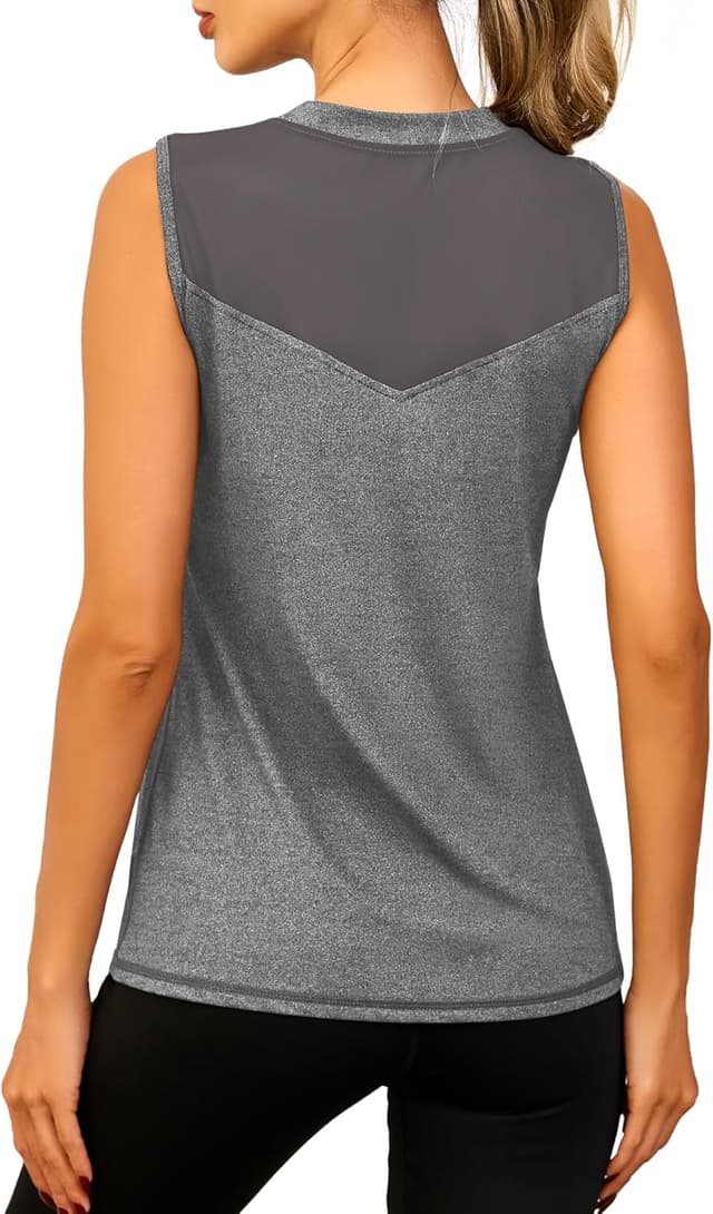Detalle de Memouniva Canotta Sportiva Donna senza Maniche per Palestra, Fitness, Yoga e Running
