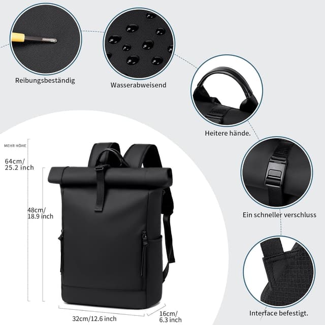 Thumbnail 4 de BJIAX Rolltop Rucksack 24L