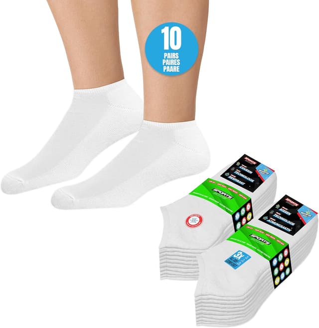 Thumbnail 5 de SOXCO Chaussettes Basses Homme Socquettes Courtes Lot de 10