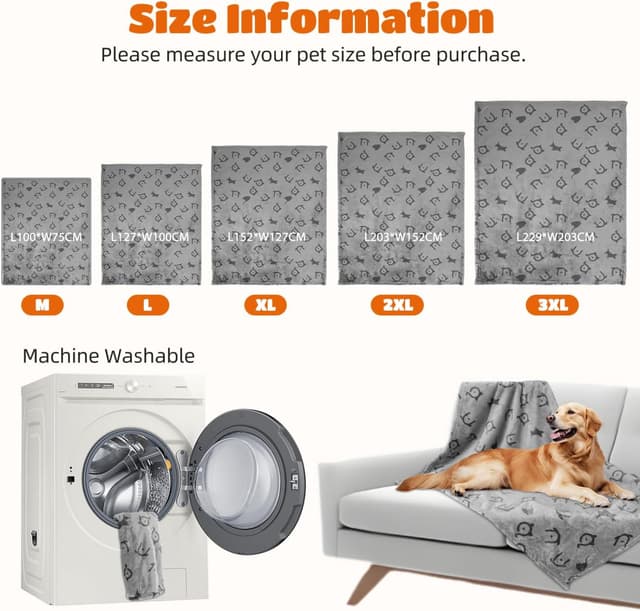 Detalle de Nobleza Couverture imperméable pour chien Nobleza XXL 203 x 152 cm, grise claire