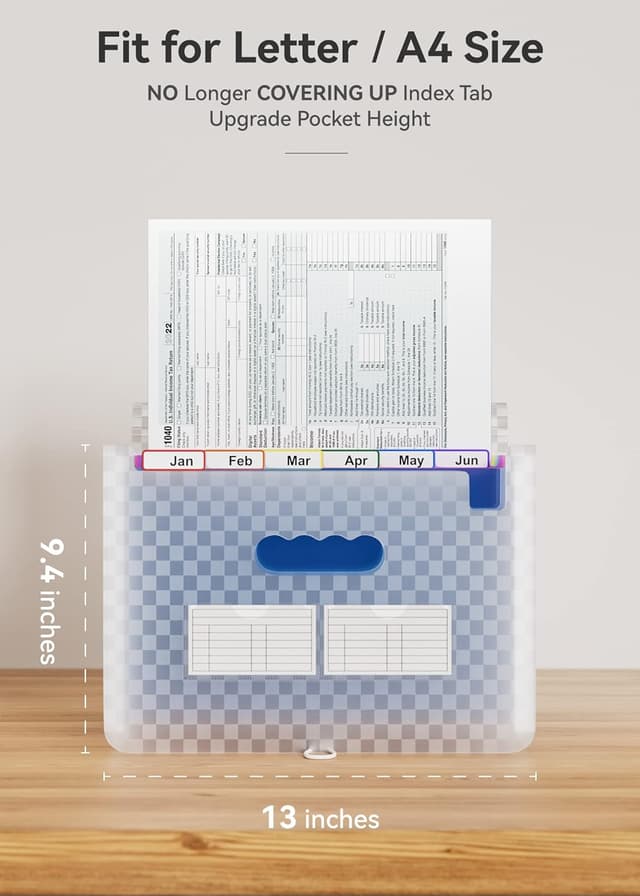 Detalle de ABC life A4 Expanding File Organiser 13-pocket