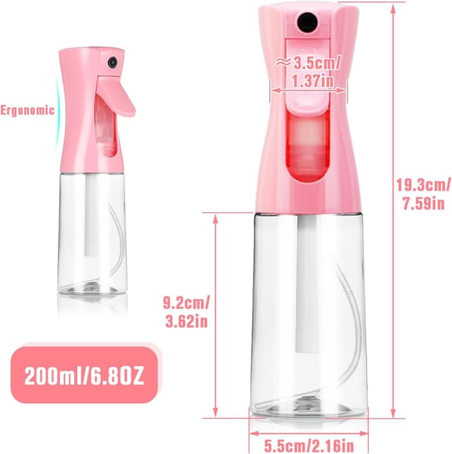 Detalle de Bottiglia Spray a Nebbia Fine 200 ml in PET (senza BPA) per capelli, pelle, piante e animali