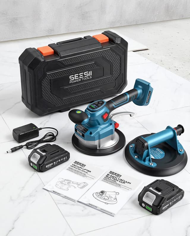 Thumbnail 6 de SEESII Kit Pro Vibratore per piastrelle da 145 mm con ventosa 8" e 2 batterie 2000 mAh
