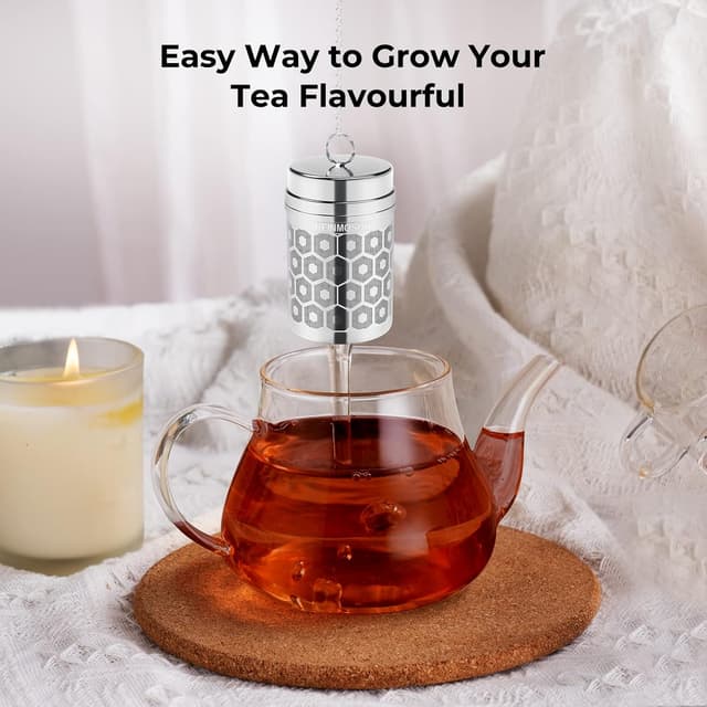 Thumbnail 6 de Reinmoson Tea Strainers for Loose Tea (Extra Fine Mesh) with Slim Threaded Lid