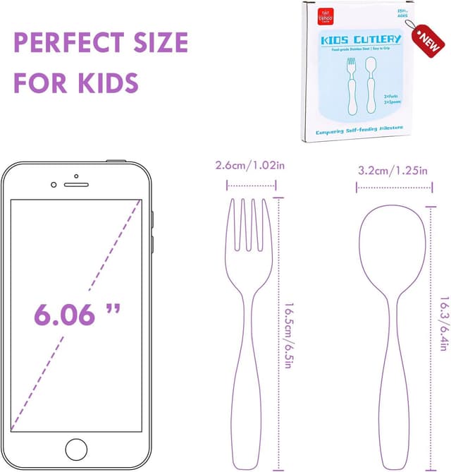 Thumbnail 6 de Lehoo Castle Toddler Fork and Spoon Set 6pcs 🍽
