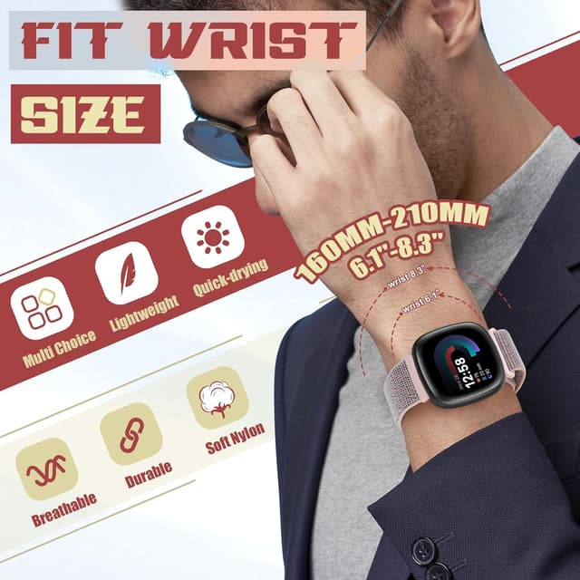 Detalle 2 de Runostrich Nylon Loop Strap for Fitbit Versa 4