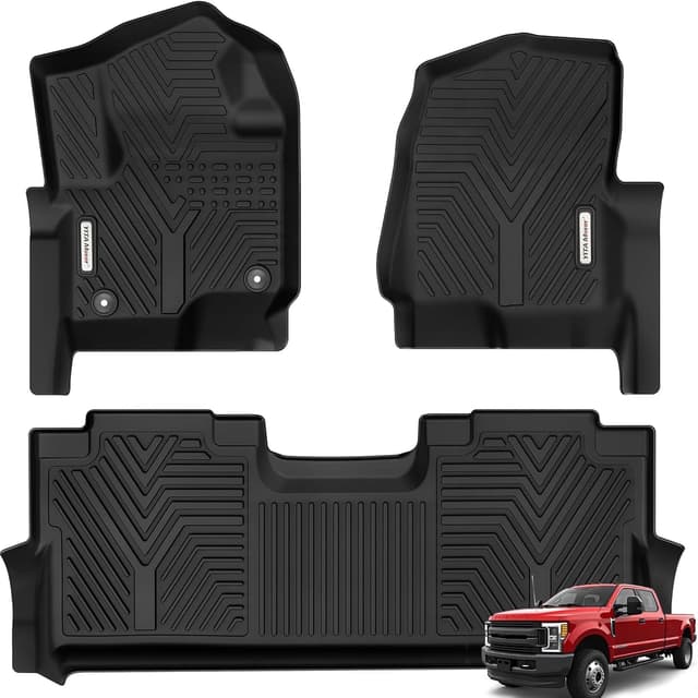 Detalle de Ford Super Duty TPE floor mats, all-weather