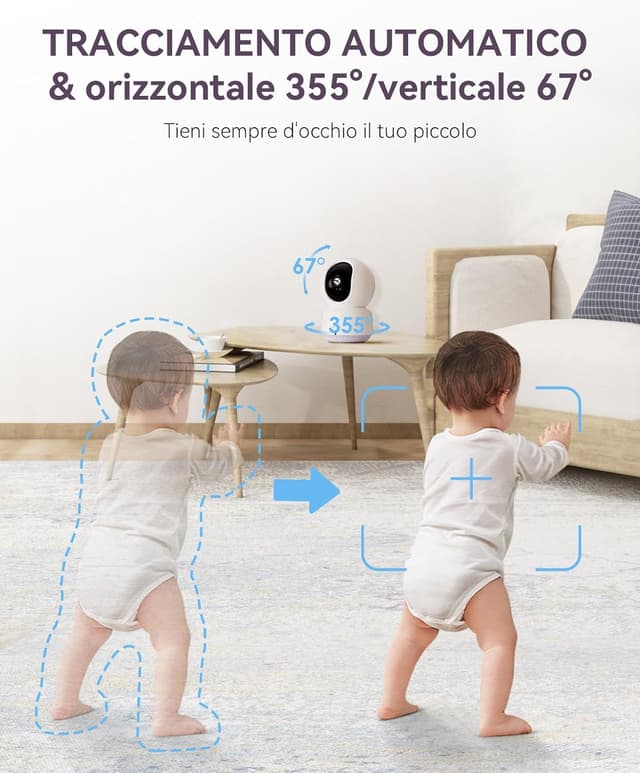 Thumbnail 4 de Comfyer Hybrid Baby Monitor Schermo 5" 500M